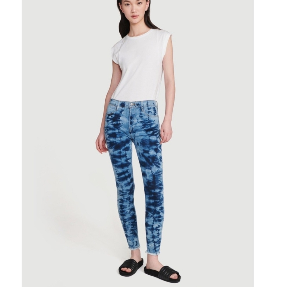 Frame Denim Le High Skinny Raw Edge Women’s Tye Dye Size 29